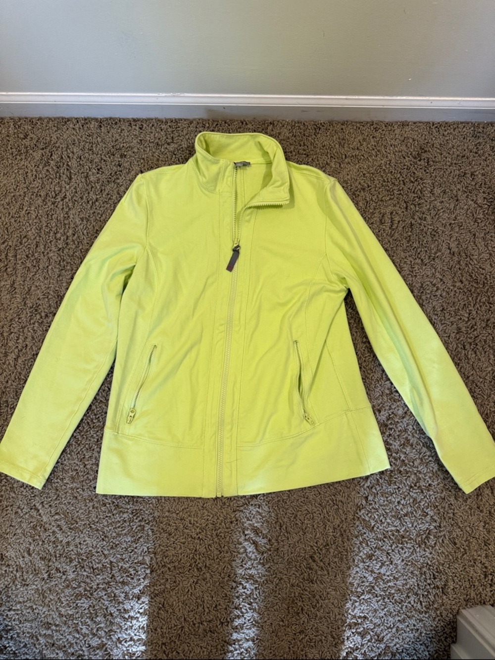 Women’s Lime Green Zip-Front Jacket